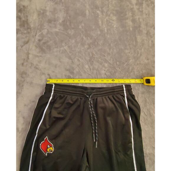 Adidas Louisville Cardinals Sz M Team Black Track Pants Ankle Zip Mesh Ca15 - Picture 5 of 8
